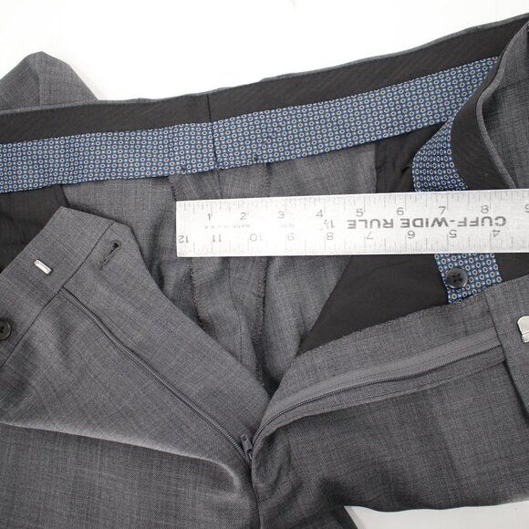 Lauren Ralph Lauren Suit Mens 46L 42x32 Wool Blend Natural Stretch sharkskin - Picture 11 of 16